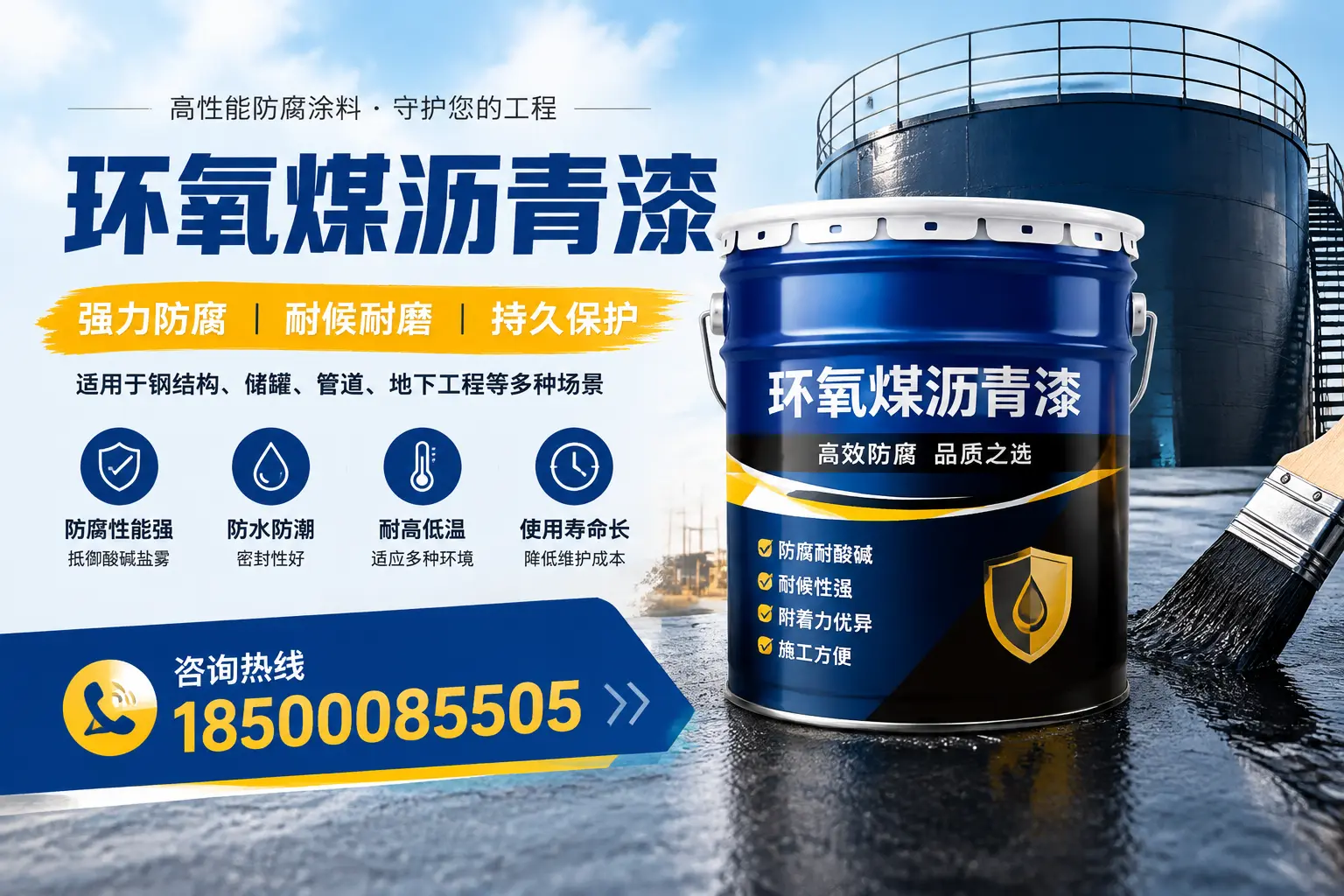 环氧煤沥青漆在工业中的应用，中卫企业的选择